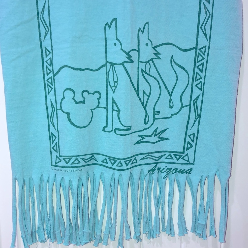 Howling Coyotes Arizona Desert Sportswear Boho Fringe Festival Tank Top
